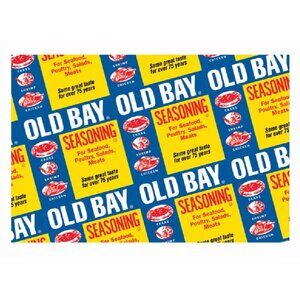 Old Bay Can Pattern Placemats NEW Fast Ship